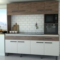 Cozinha Compacta Larissa 8 Portas 1 Gaveta Itaúba/Off White - Panorama Móveis