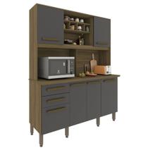 Cozinha Compacta Luna em MDP 6 Portas 2 Gavetas Imop Móveis