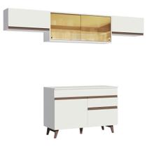 Cozinha Compacta Madesa Reims Com Armário E Balcão Branco Cozinha Compacta Madesa Reims Com Armário E Balcão Branco