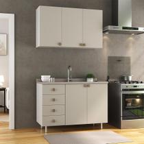 Cozinha Compacta Maranello 100% MDF 5 PT 4 GV Bege