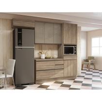 Cozinha Compacta Maxxi com Tampo 9 PT 5 GV Nogal Cozinha Compacta Maxxi com Tampo 9 PT 5 GV Nogal