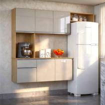 Cozinha Compacta Mel 180cm Suspensa Completa com Balcão Poquema Móveis