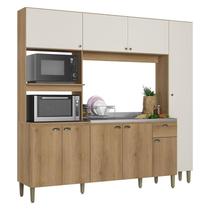 Cozinha Compacta Moderna Capuccino Off White Acetinado - THB