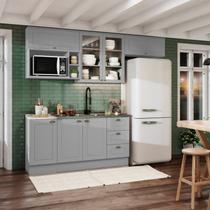 Cozinha Compacta Modulada 06 Peças Emily Branco HP Espresso Móveis Cinza/Calcare Cozinha Compacta Modulada 06 Peças Emily Branco HP Espresso Móveis Cinza/Calcare