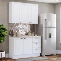 Cozinha Compacta Modulada 2 Peças 100% MDF com Tampo para Balcão Pia 120cm Calcare Americana Cozinha Compacta Modulada 2 Peças 100% MDF com Tampo para Balcão Pia 120cm Calcare Americana