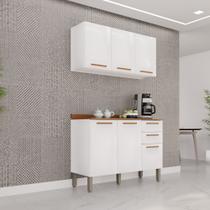 Cozinha Compacta Modulada 2 Peças 6 Portas 2 Gavetas Bella Branco Cozinha Compacta Modulada 2 Peças 6 Portas 2 Gavetas Bella Branco