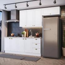 Cozinha Compacta Modulada 280cm Americana 8 Portas 3 Gavetas Henn - Branco HP Fosco Cozinha Compacta Modulada 280cm Americana 8 Portas 3 Gavetas Henn - Branco HP Fosco