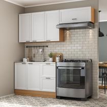 Cozinha Compacta Modulada 3 Peças 2 Aéreos 1 Balcão Soho CabeCasa MadeiraOriginals Branco/Freijó Cozinha Compacta Modulada 3 Peças 2 Aéreos 1 Balcão Soho CabeCasa MadeiraOriginals Branco/Freijó