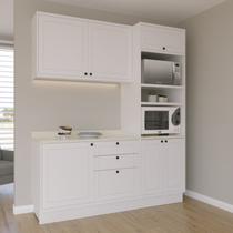 Cozinha Compacta Modulada 3 Peças 6 Portas 3 Gavetas Branco/Ártico/Cinza Argila Cozinha Compacta Modulada 3 Peças 6 Portas 3 Gavetas Branco/Ártico/Cinza Argila