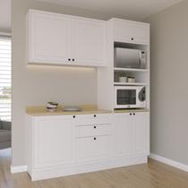Cozinha Compacta Modulada 3 Peças 6 Portas 3 Gavetas Sevilha Branco/Ártico/Carvalho Nature Cozinha Compacta Modulada 3 Peças 6 Portas 3 Gavetas Sevilha Branco/Ártico/Carvalho Nature