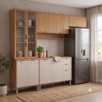 Cozinha Compacta Modulada 4 Peças 270cm 10 Portas e 2 Gavetas Colors Marrom Freijó/Cinza Niquel Cozinha Compacta Modulada 4 Peças 270cm 10 Portas e 2 Gavetas Colors Marrom Freijó/Cinza Niquel