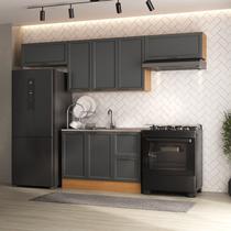 Cozinha Compacta Modulada 4 Peças 3 Aéreos 1 Balcão Soho CabeCasa MadeiraOriginals Cinza/Freijó/Grafite Cozinha Compacta Modulada 4 Peças 3 Aéreos 1 Balcão Soho CabeCasa MadeiraOriginals Cinza/Freijó/Grafite