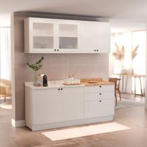 Cozinha Compacta Modulada 4 Peças 6 Portas 3 Gavetas 1 Tampo Sevilha Branco/Artico Cozinha Compacta Modulada 4 Peças 6 Portas 3 Gavetas 1 Tampo Sevilha Branco/Artico
