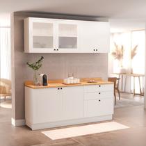 Cozinha Compacta Modulada 4 Peças 6 Portas 3 Gavetas com Tampo Sevilha Branco/Artico Cozinha Compacta Modulada 4 Peças 6 Portas 3 Gavetas com Tampo Sevilha Branco/Artico