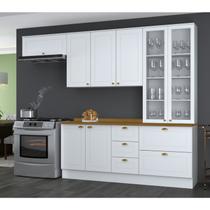 Cozinha Compacta Modulada 5 Peças 8 Portas 5 Gavetas Tampo Amadeirado Emily Espresso Móveis Cozinha Compacta Modulada 5 Peças 8 Portas 5 Gavetas Tampo Amadeirado Emily Espresso Móveis
