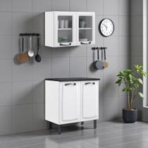 Cozinha Compacta Modulada em Aço 2 Peças 4 Portas New Premium Itatiaia Cozinha Compacta Modulada em Aço 2 Peças 4 Portas New Premium Itatiaia