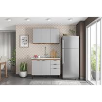 Cozinha Compacta Modulada Firenze 02 Peças 06 Portas 02 Gavetas Cinza/Amendola/Nude Prime Tx Cozinha Compacta Modulada Firenze 02 Peças 06 Portas 02 Gavetas Cinza/Amendola/Nude Prime Tx