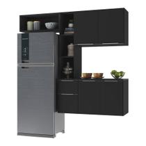 Cozinha Compacta Multimóveis Fg2005 Armário E Balcão Preta