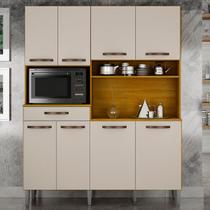 Cozinha Compacta Pratic 8 Portas 1 Gaveta Cinamomo/Off White - Chf Móveis