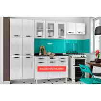 Cozinha Compacta Rubi 3 Peças (2 Armários + 1 Paneleiro) CPT112 Branco - Telasul
