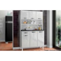Cozinha Compacta Rubi Smart c/6 Portas e 1 Gaveta Branco - Telasul