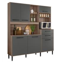 Cozinha Compacta Salsa 6 Portas 2 Gavetas Cristal Nicioli