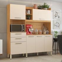 Cozinha Compacta Select 6 Portas 2 Gavetas Cinamon/Off White - Demóbile Cozinha Compacta Select 6 Portas 2 Gavetas Cinamon/Off White - Demóbile