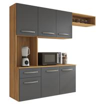 Cozinha Compacta Suspensa 165cm Balcão Armário Aéreo Multiuso Cozinha Compacta Suspensa 165cm Balcão Armário Aéreo Multiuso