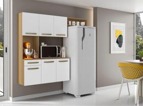 Cozinha Compacta Suspensa Carol 6 Portas 1 Gaveta - Atacama Off White - Aramóveis