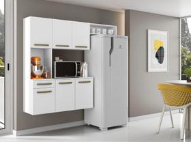Cozinha Compacta Suspensa Carol 6 Portas 1 Gaveta - Branco - Aramóveis
