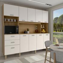 Cozinha Compacta Suspiro 10 Portas 2 Gavetas Freijó/Supremo - Panorama Móveis Cozinha Compacta Suspiro 10 Portas 2 Gavetas Freijó/Supremo - Panorama Móveis