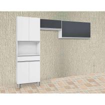 Cozinha Compacta Top Class 6 PT Branco e Grafite