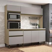 Cozinha Compacta Vitoria New 6 Portas 1 Gaveta Dourado/Fumê - Jcarvalho