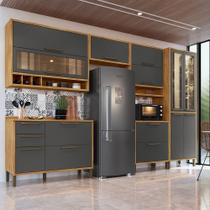 Cozinha Completa 100% Mdf 6 Peças 12 Portas 4 Gavetas e Vidro 354cm Vicenza Espresso Móveis Cozinha Completa 100% Mdf 6 Peças 12 Portas 4 Gavetas e Vidro 354cm Vicenza Espresso Móveis