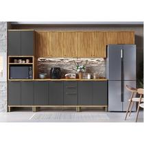Cozinha Completa 100% Mdf 6 Peças com 14 Portas e Tampo 350cm Noruega Espresso Móveis Cozinha Completa 100% Mdf 6 Peças com 14 Portas e Tampo 350cm Noruega Espresso Móveis