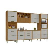 Cozinha Completa 100% MDF 6 Peças Nesher Imperatriz Marrom Off White Cozinha Completa 100% MDF 6 Peças Nesher Imperatriz Marrom Off White