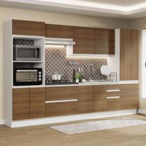 Cozinha Completa 100% MDF Madesa Acordes 330005 com Armário e Balcão - Branco/Rustic