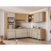 Cozinha Completa 11 Peças Condessa CZ425 Carv/Greige Nesher Cozinha Completa 11 Peças Condessa CZ425 Carv/Greige Nesher