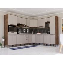 Cozinha Completa 13 Peças Espaço para Forno e Microondas com Tampo Luna Luciane Móveis Cozinha Completa 13 Peças Espaço para Forno e Microondas com Tampo Luna Luciane Móveis