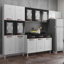 Cozinha Completa 14 Portas 2 Gavetas 5 Vidros Mirage New