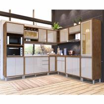 Cozinha Completa 17P 3G Indekes Stella - Noce/Off White
