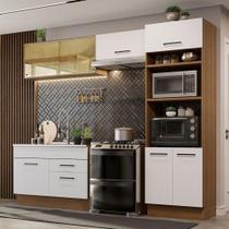 Cozinha Completa 27000 Com Armário E Balcão Rustic/branco Cozinha Completa 27000 Com Armário E Balcão Rustic/branco