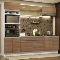 Cozinha Completa 270010 Com Armário E Balcão Branco/Rustic Cozinha Completa 270010 Com Armário E Balcão Branco/Rustic