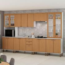 Cozinha Completa 288cm Cristaleira e Torre Quente 100% MDF