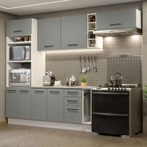 Cozinha Completa 290004 Com Armário E Balcão Branco/Cinza