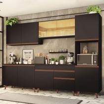 Cozinha Completa 300001 Com Armário E Balcão Preto Preto Cozinha Completa 300001 Com Armário E Balcão Preto Preto