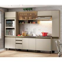 Cozinha Completa 306,5cm 6 Peças com Torre Quente e Paneleiro 12 Portas 2 Gavetas Connect Henn - Duna/Cristal Cozinha Completa 306,5cm 6 Peças com Torre Quente e Paneleiro 12 Portas 2 Gavetas Connect Henn - Duna/Cristal