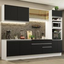 Cozinha Completa 310001 Com Armário E Balcão Branco/Preto
