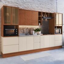 Cozinha Completa 367cm 100% MDF Aéros Balcões Torre Quente