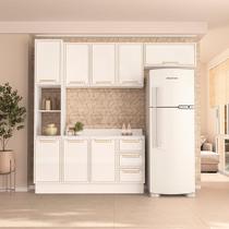 Cozinha Completa 4 Peças 225x240cm Com Paneleiro E Organização Em Mdp/mdf Politorno